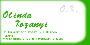 olinda kozanyi business card
